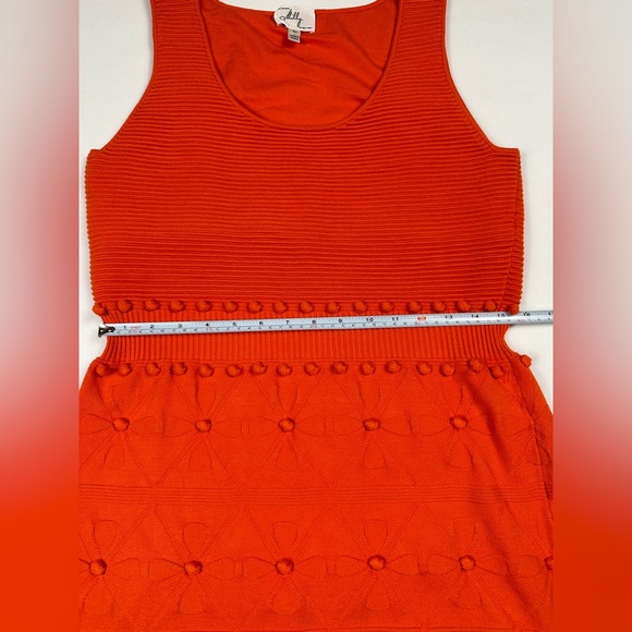Milly of New York orange knit sleeveless dress size large - Picture 7 of 12